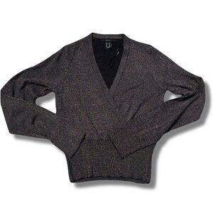 Forever 21 Shimmer Wrap Top – Size XL | Laid-Back Luxe | Pink & Black |